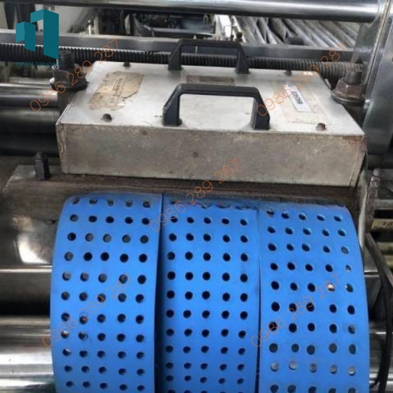Dây đai dẹt đục lỗ máy bồi tự động